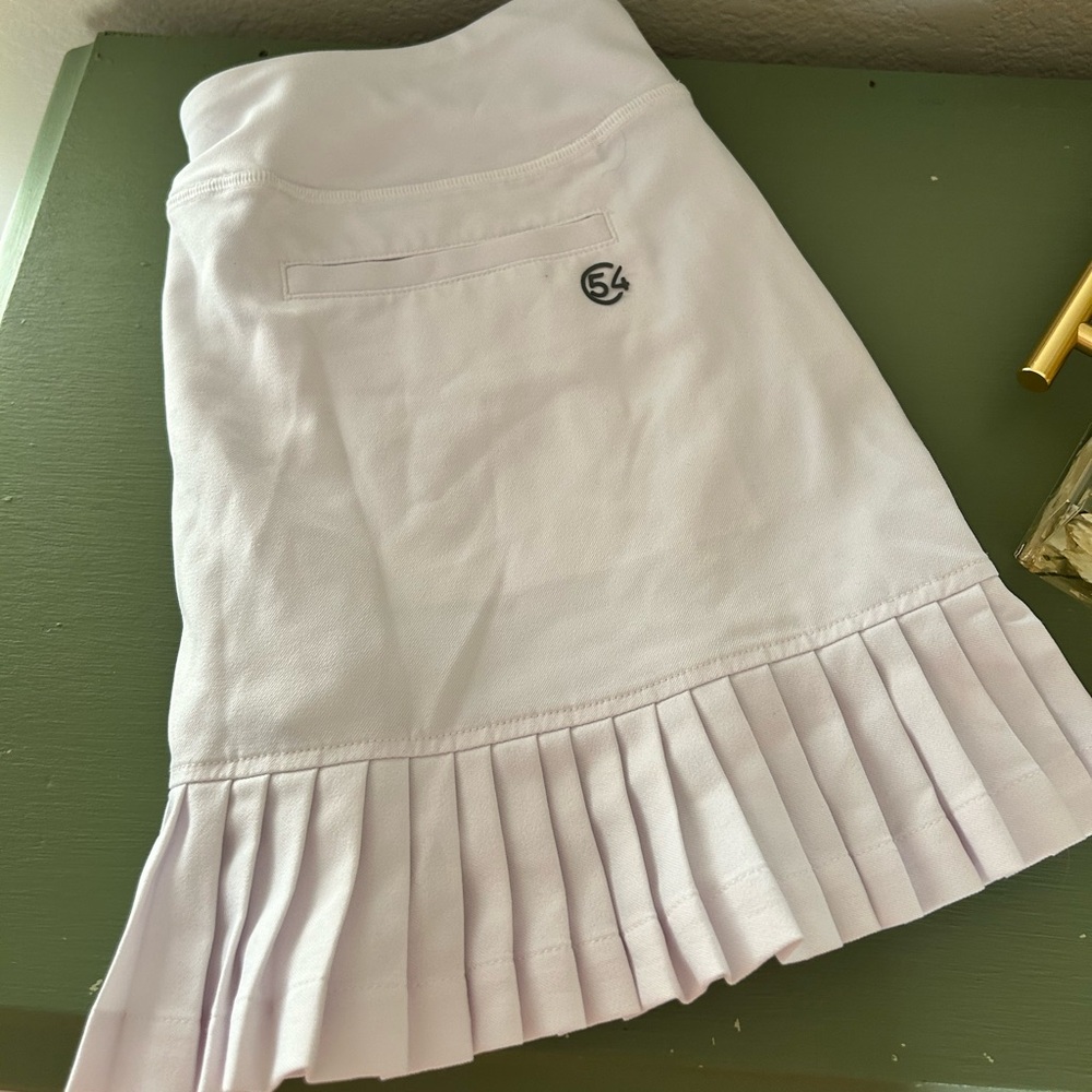 Chase 54 White Pleated Tennis/Golf Skort